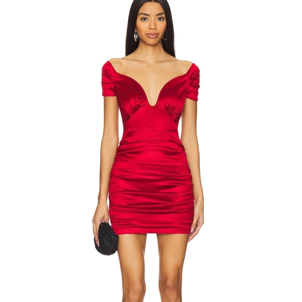 MAJORELLE Tzarina Mini Dress in Red
